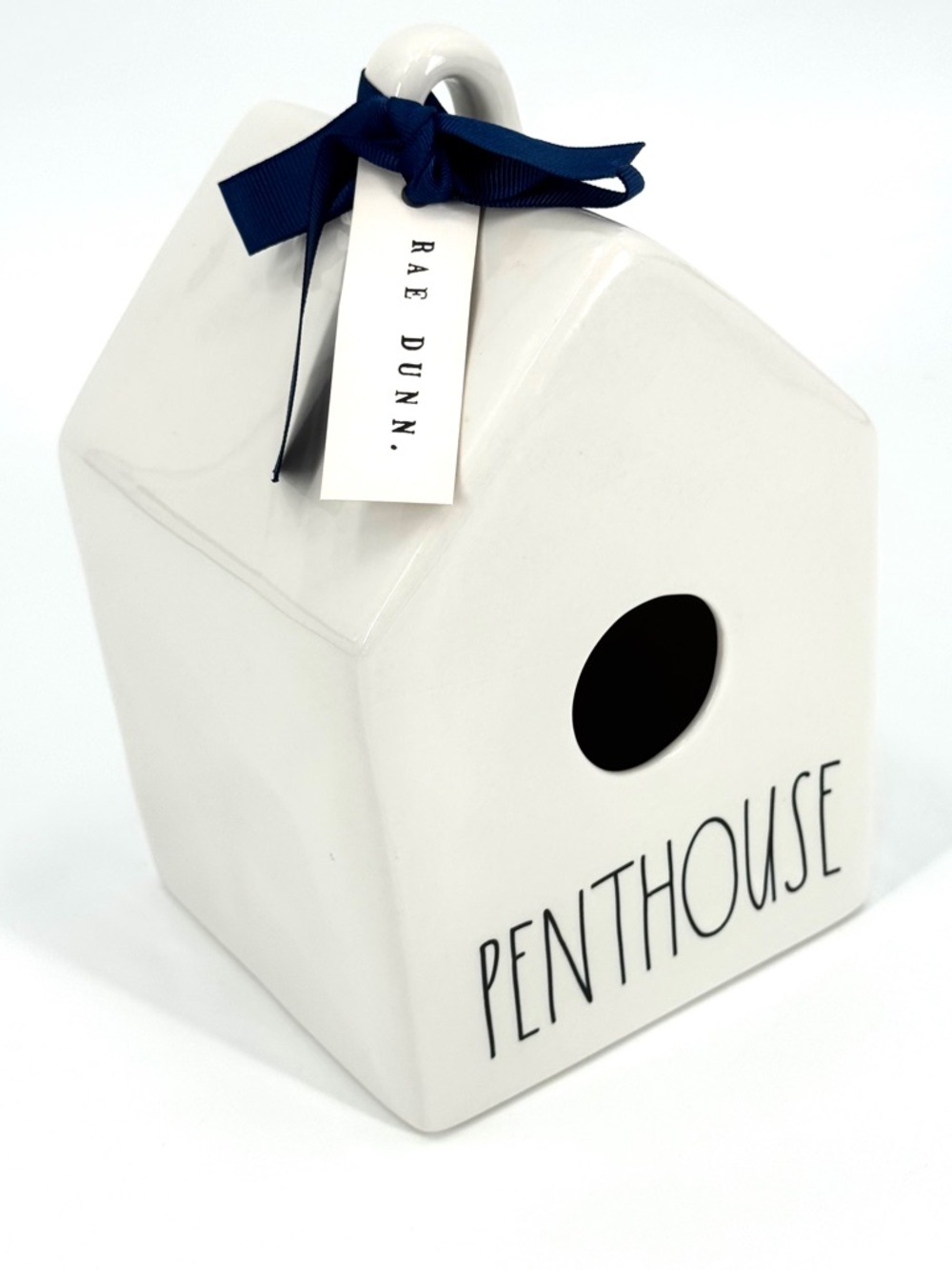 NWT Rae Dunn “PENTHOUSE" Ceramic Bird Feeder - Picture 2 of 10